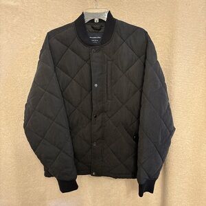 Abercrombie & Fitch Black Quilted Bomber Jacket